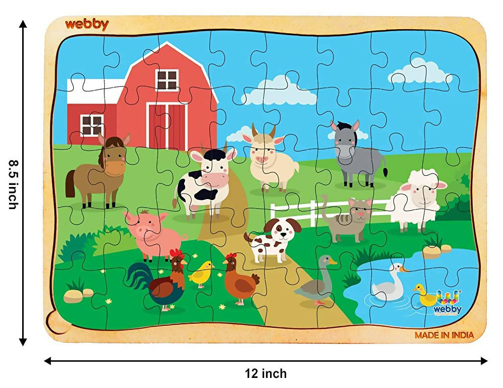 Webby Farm House Wooden Jigsaw Puzzle- 40 Pcs