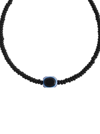 VOJ Women Black Color stainless steel Anklet