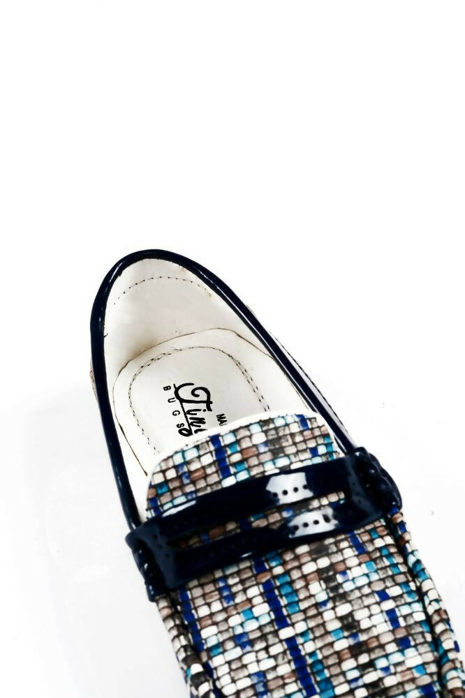 Tiny Bugs Boys Printed Slip Ons Loafers - Blue