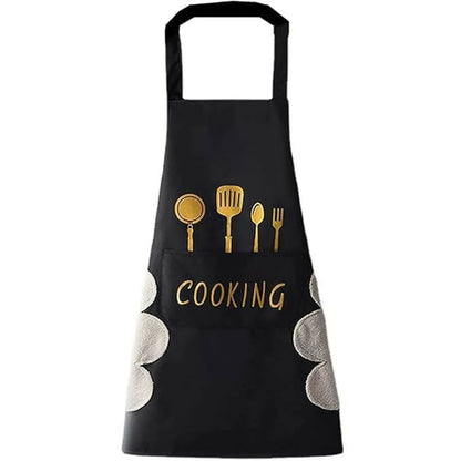 Klimet Waterproof Kitchen Apron For Women-Black