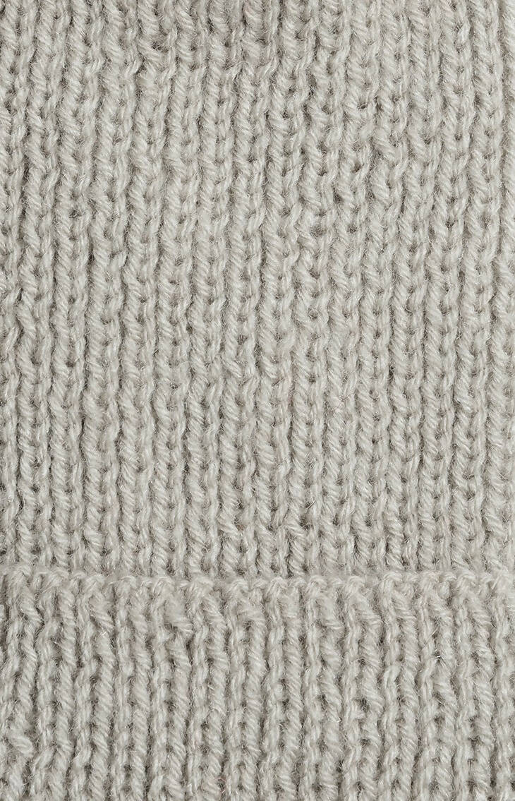 Chutput Kids Woollen Hand Knitted Pom Pom Detailed Cap - Grey