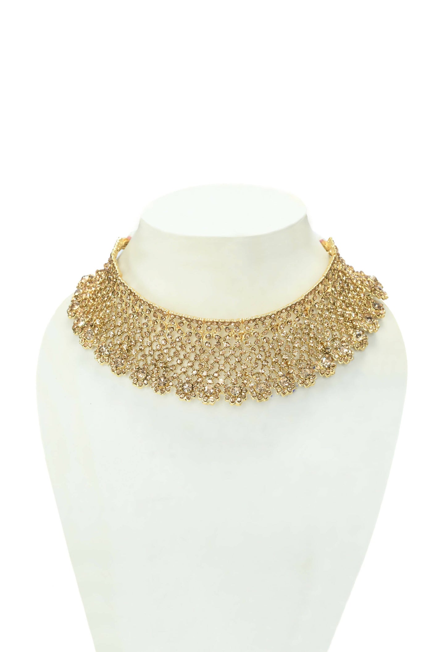 Mominos Fashion Johar Kamal Traditional Rajwadi Design Heavy Golden Color Choker Set