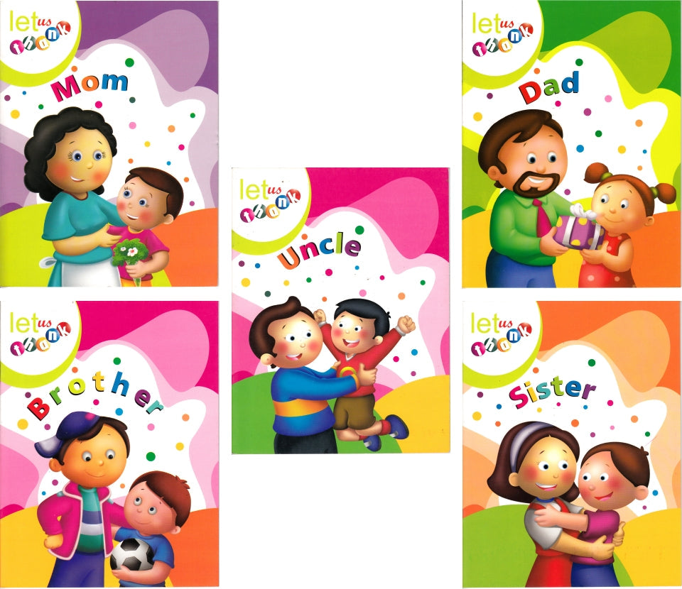 Jolly Kids Let Us Thank To Mom, Dad, Brother, Sister, Uncle Inspiration Stories Books For Kids| Set of 5| Ages 3-7 Year