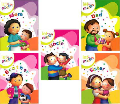 Jolly Kids Let Us Thank To Mom, Dad, Brother, Sister, Uncle Inspiration Stories Books For Kids| Set of 5| Ages 3-7 Year