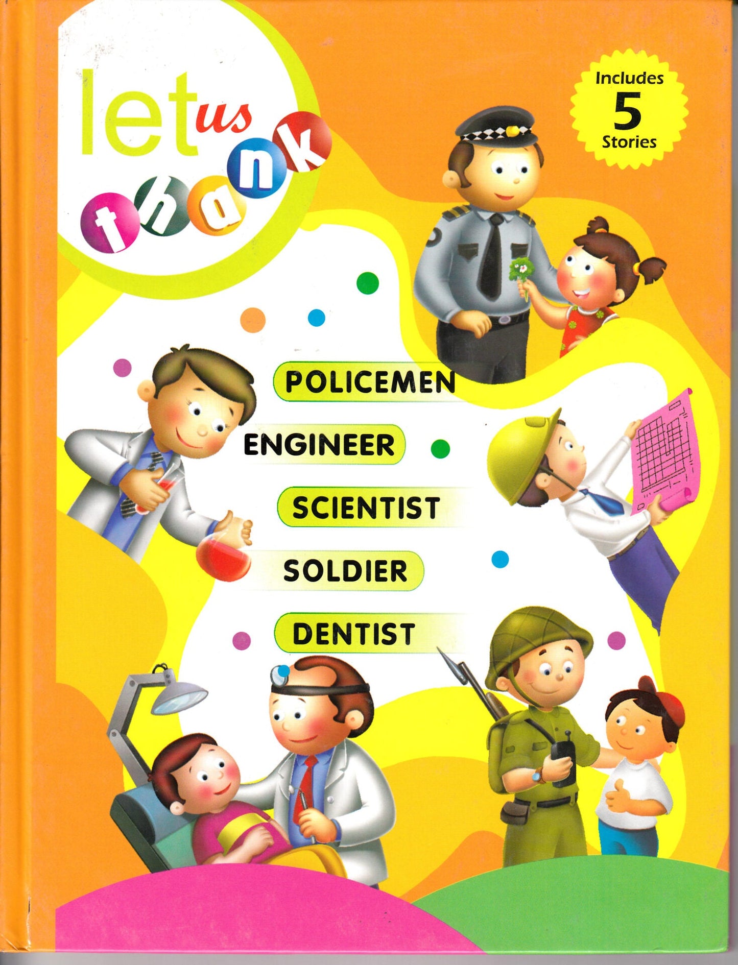 Jolly Kids Let Us Thank To Grandpa-Grandma-Friends-Doctor-Teacher Hardbound 5 in 1 Story Book Story Book| Ages 3-7 Year
