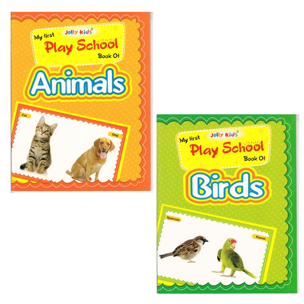 Jolly Kids My First Play School Book Set of 7| Ages 1 - 4 Year| Picture Learing Books like Alphabet, Vegetables, Fruits