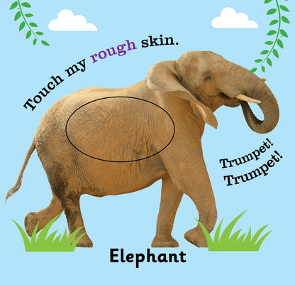 Jolly Kids Touch and Feel Board Book: Animals| Picture Book for Kids Ages 1-4 Years| Touch & Feel Activity Book