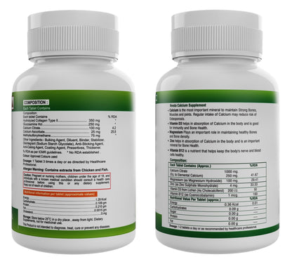 Nveda Combo Pack of Joint Support  & Calcium , Magnesium, Zinc, Vit D & B12