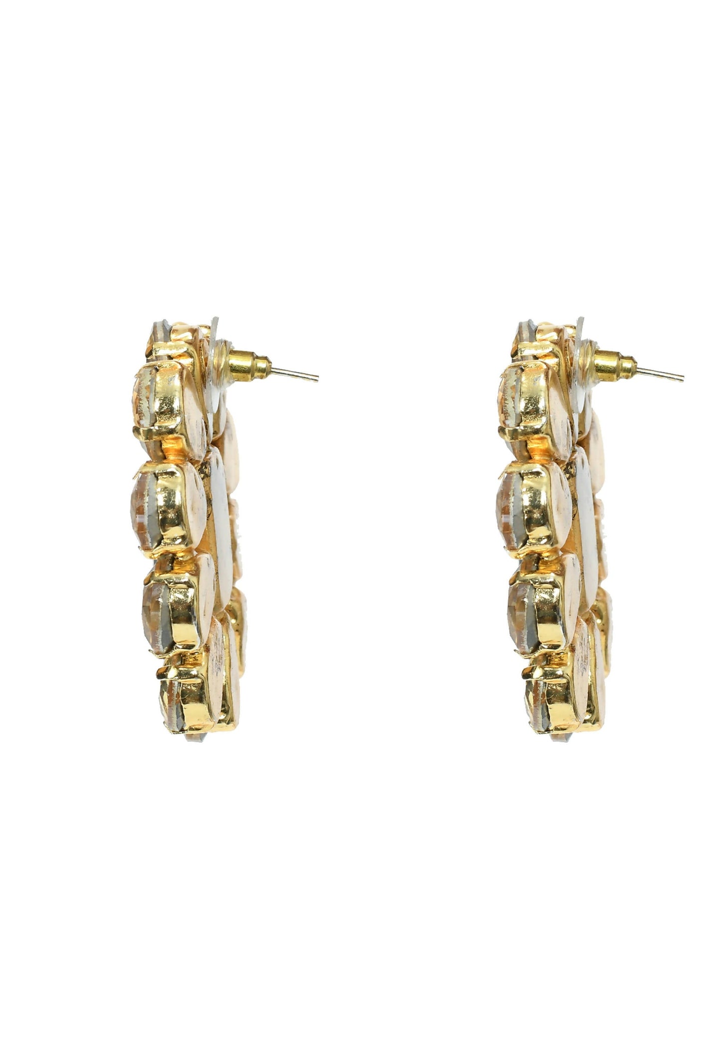 Mominos Fashion Joharkamal Gold-Polished Brass Finish Stone Choker For Women & Girls (Golden)