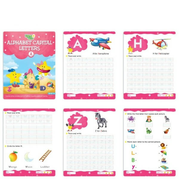 Rising Star Preschool Learning Junior KG Kit B| Alphabet Letters Writing| Numbers| General Knowledge| Rhymes & Stories| Worksheets & Assessment Book