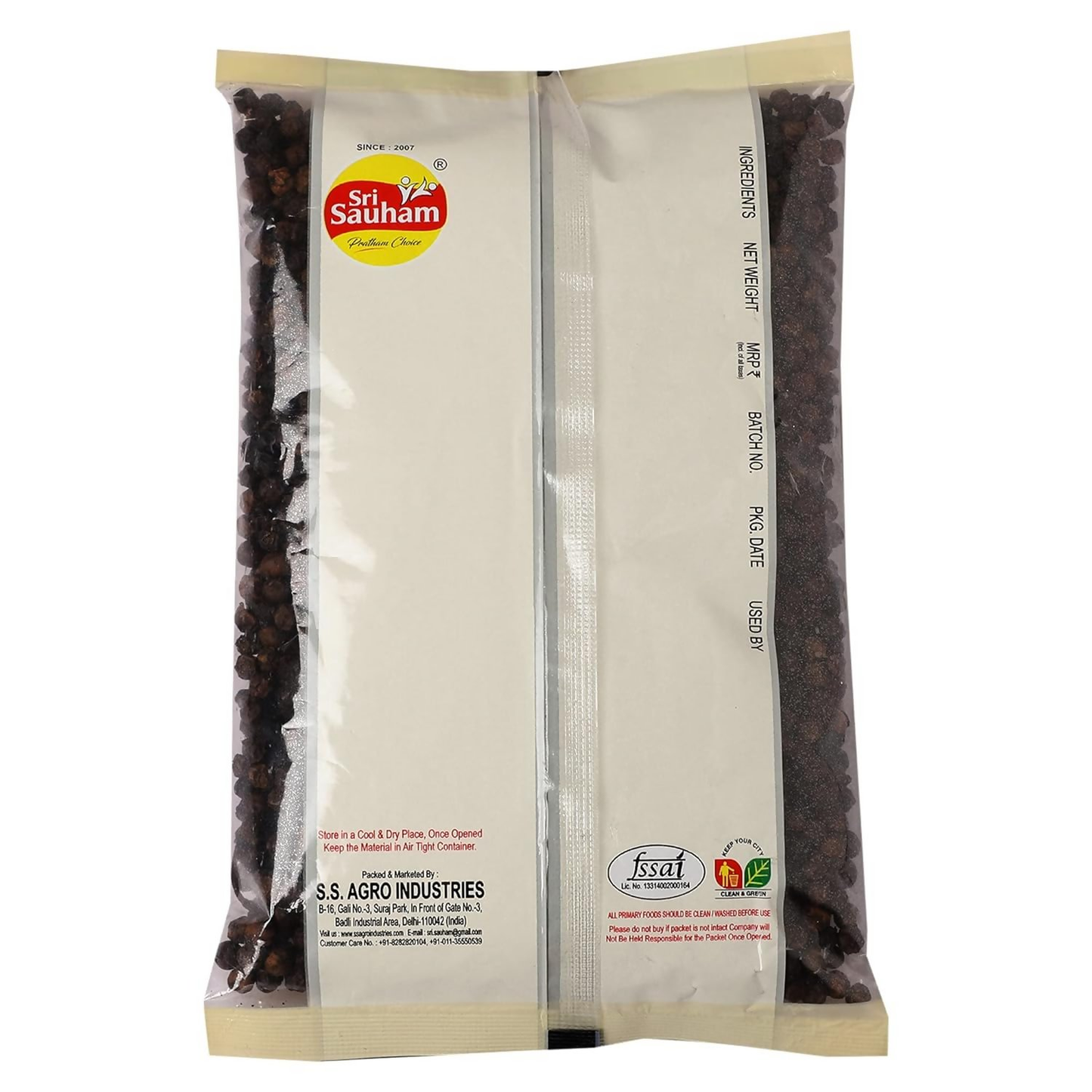 Sri Sauham Premium Black Pepper Whole