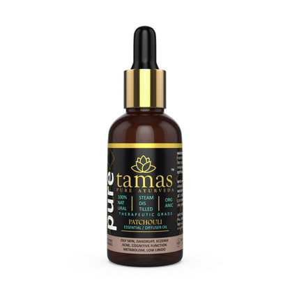 Tamas Pure Ayurveda 100% Organic Patchouli Essential Oil- USDA Certified Organic