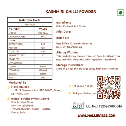 Mallu Vibes Kashmiri Chilli Powder