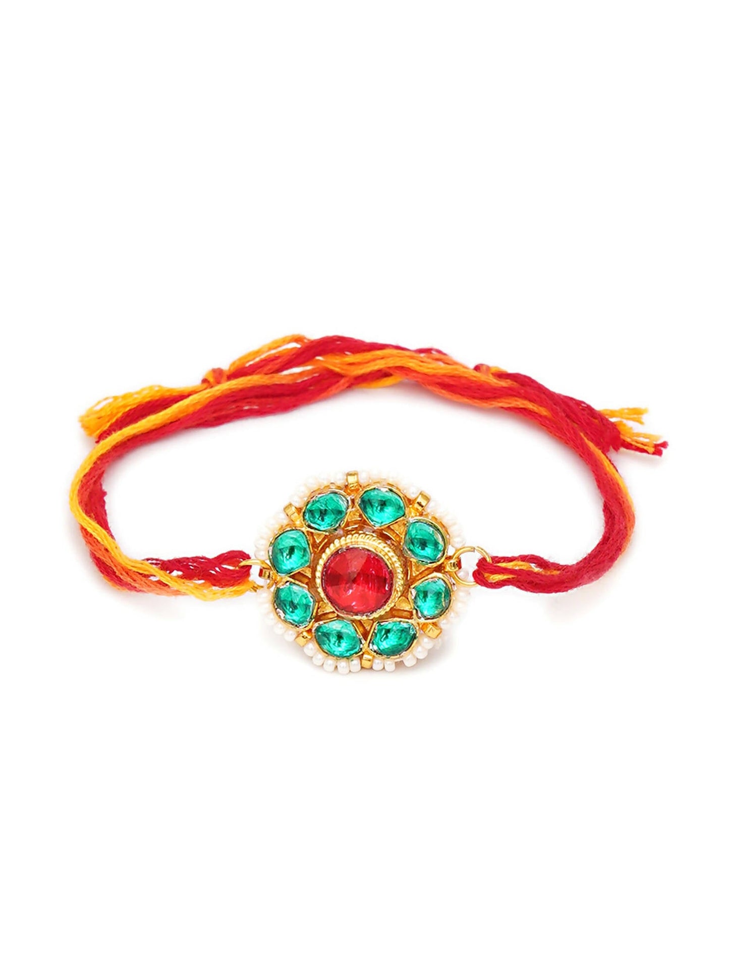 Designer kundan Rakhi - Ruby Raang