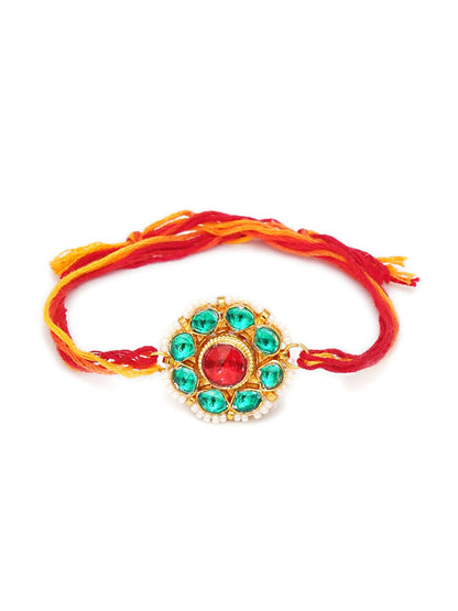 Designer kundan Rakhi - Ruby Raang