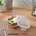 Airtight Glass Food Containers Lunch Box with Blue Bag | Set of 3
