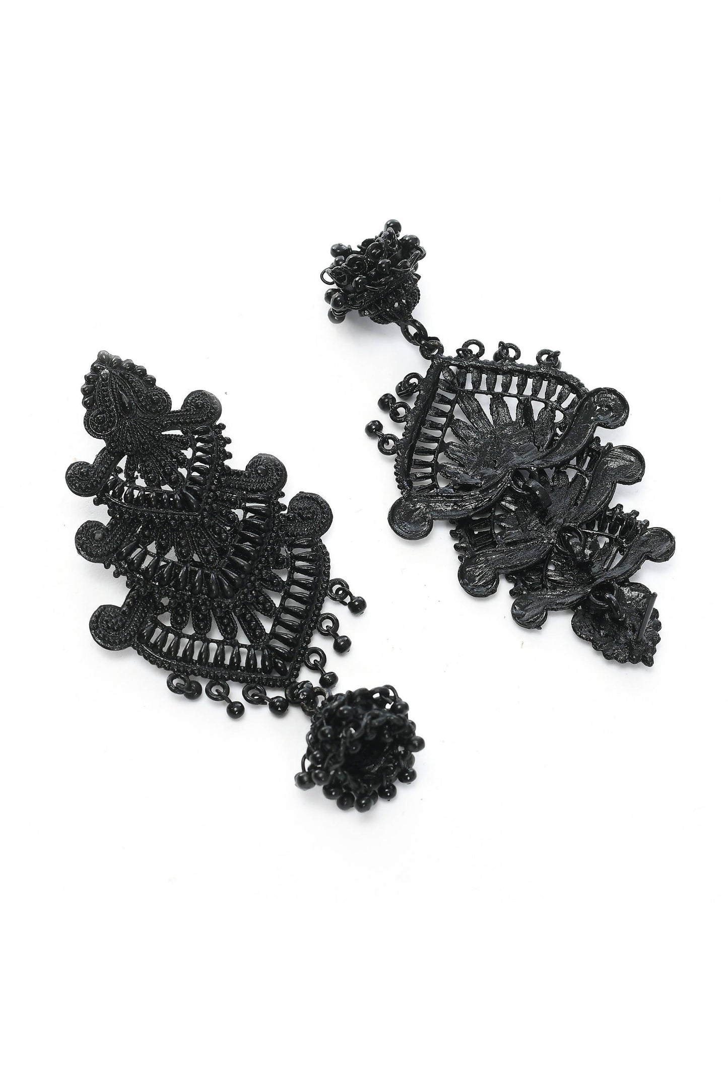 Mominos Fashion Johar Kamal Latest Design Black Color Earrings