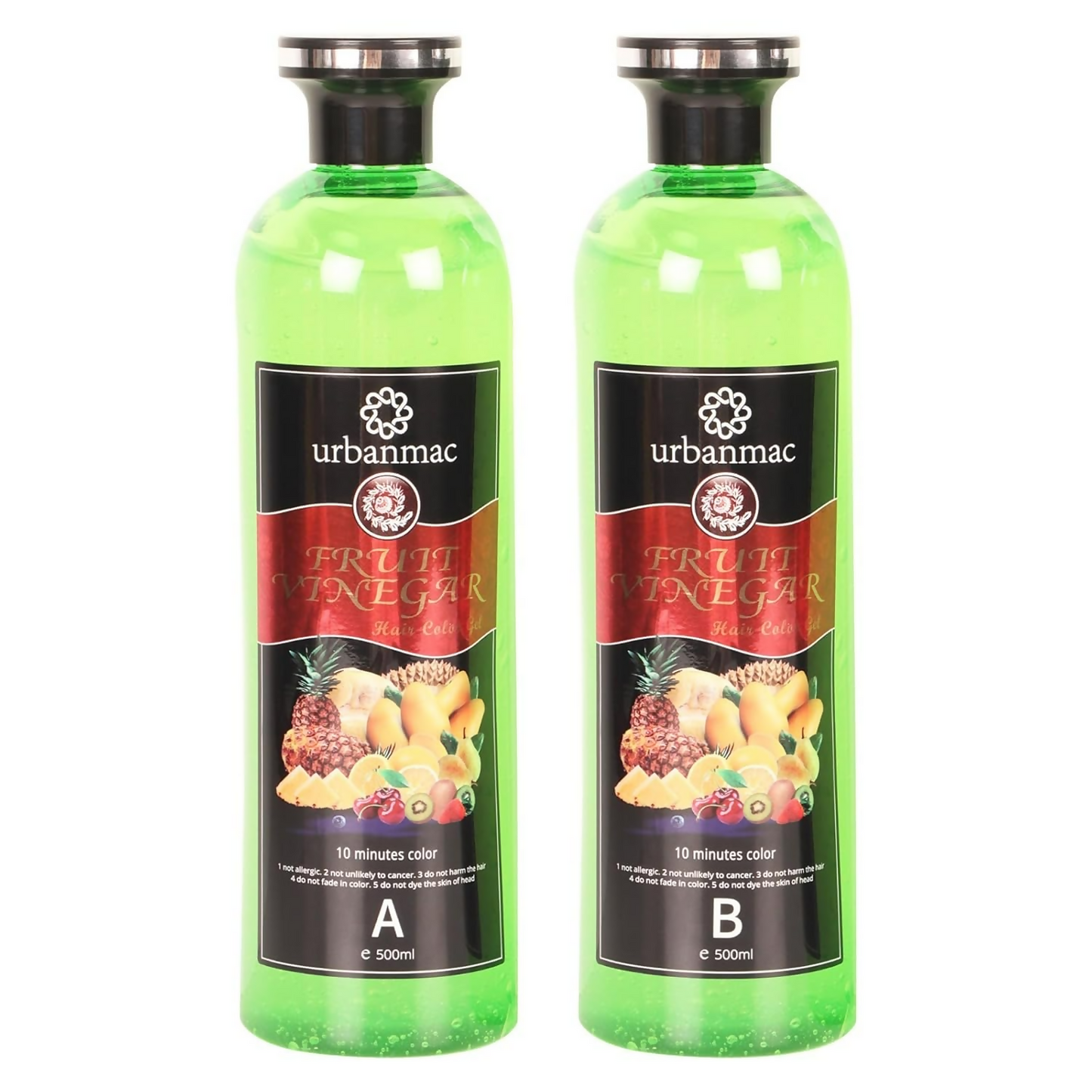 Urbanmac Fruit Vinegar Gel Hair Color Natural Hair Color Dye For Black