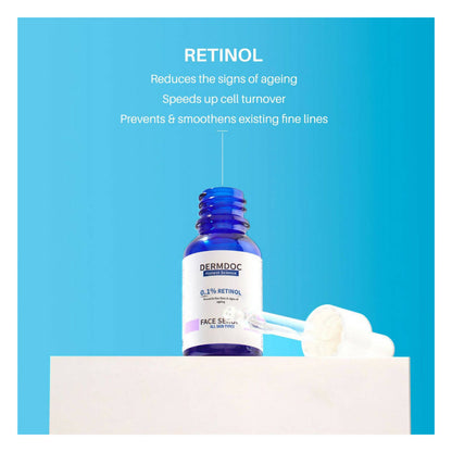 Dermdoc 0.1% Retinol Face Serum, Anti Ageing For All Skin Types