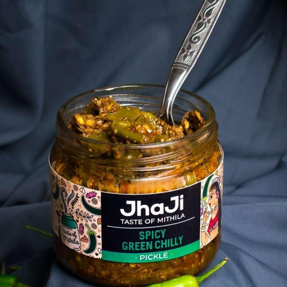 Jhaji Store's Spicy Green Chilli Pickle