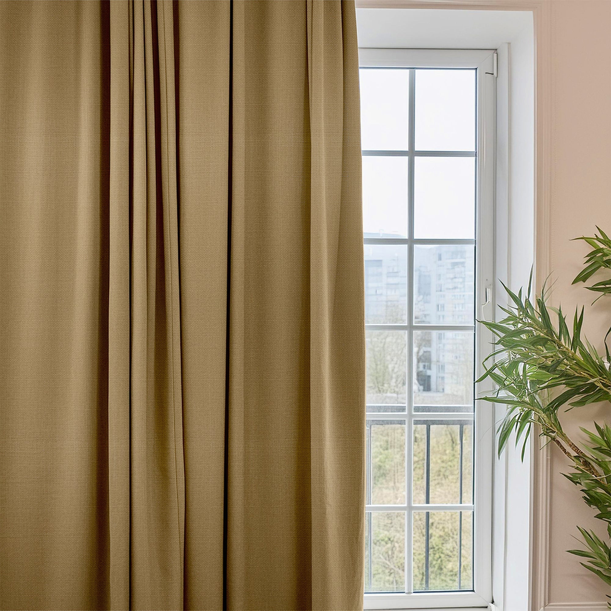 Linen Brown Curtain