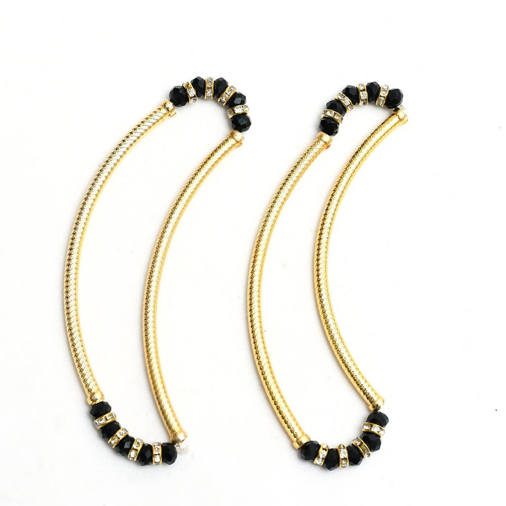 Mominos Fashion Kamal Johar Gold-Polished Beads Anklets