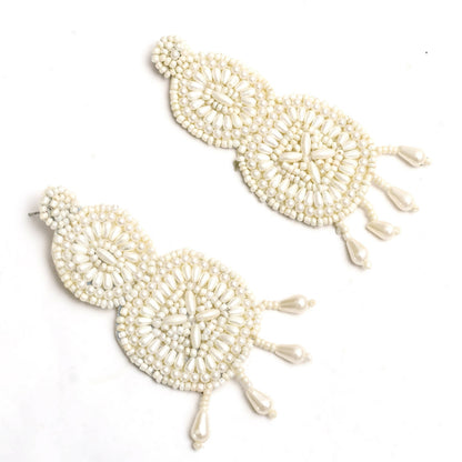 Mominos Fashion Johar Kamal Handicraft Pearls Necklace with Earrings For Women