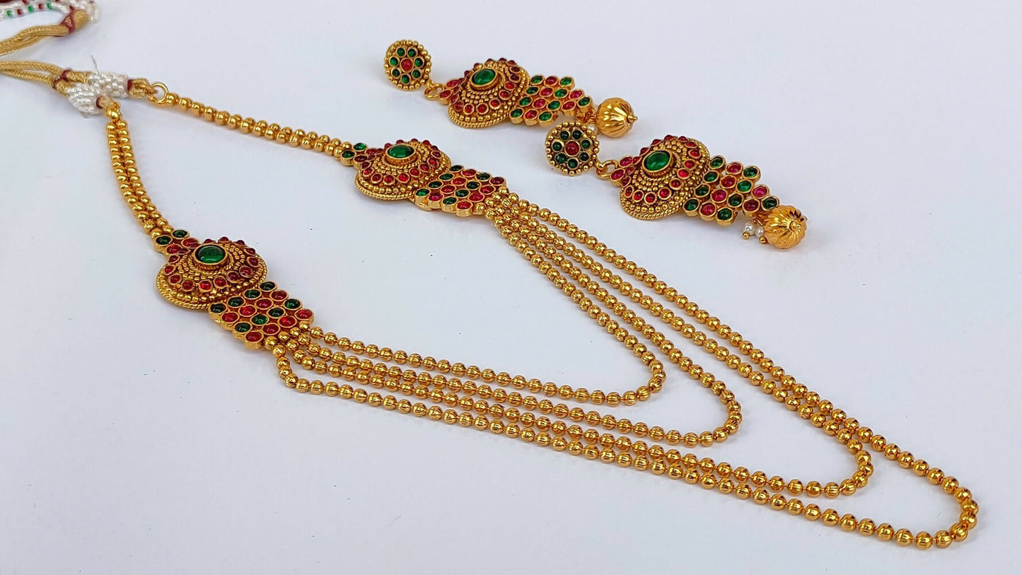 Multicolor kemp layer Necklace set