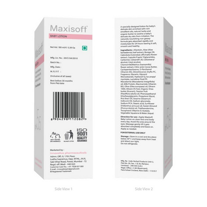 Maxisoft Baby Lotion For Moisturizing Soft & Dry Skin For Kids