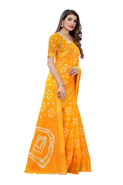 Vamika Stylish Orange Linen Jari Border Saree (RADHIKA ORANGE)