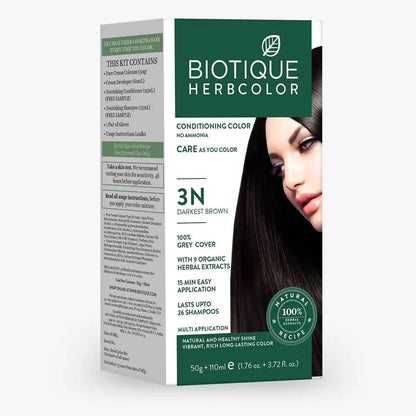 Biotique Herbcolor 3N Darkest Brown Kit