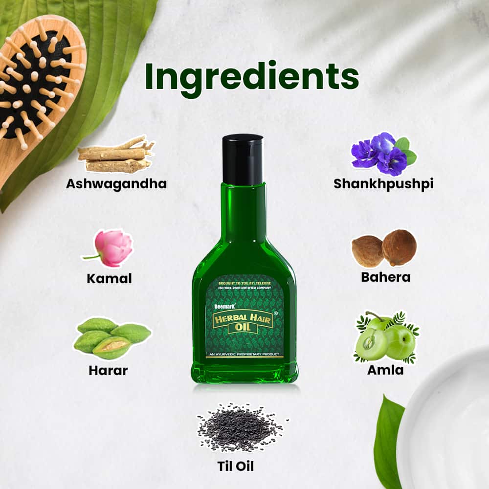 Deemark Kesh Power Ayurvedic Shampoo & Herbal Hair Oil for Healthy Hair