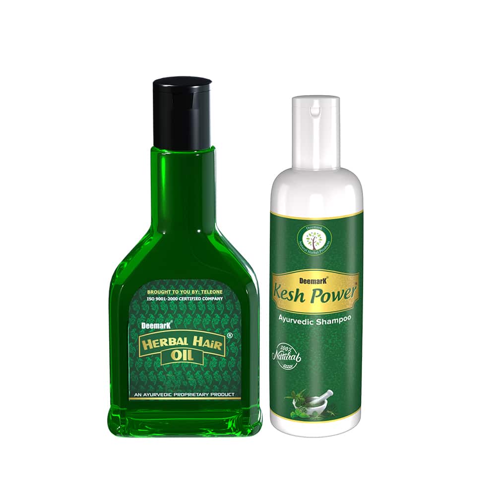 Deemark Kesh Power Ayurvedic Shampoo & Herbal Hair Oil for Healthy Hair