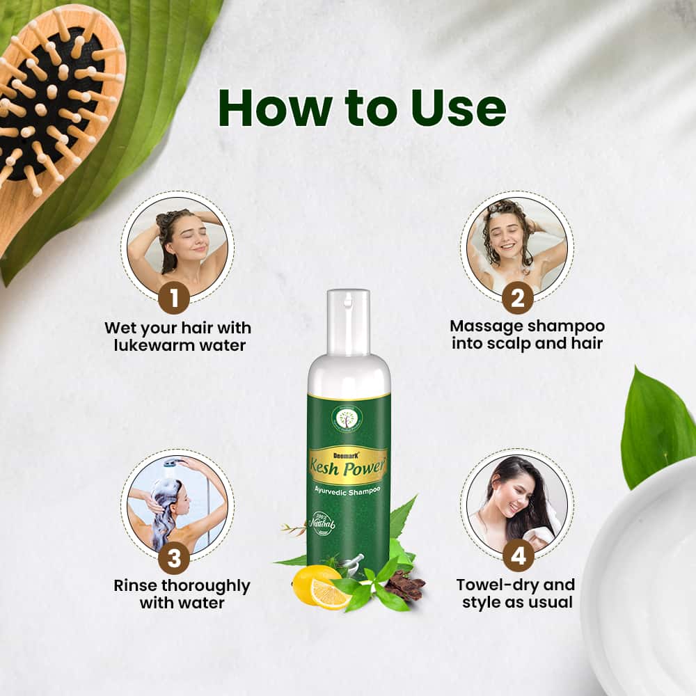 Deemark Kesh Power Ayurvedic Shampoo & Herbal Hair Oil for Healthy Hair