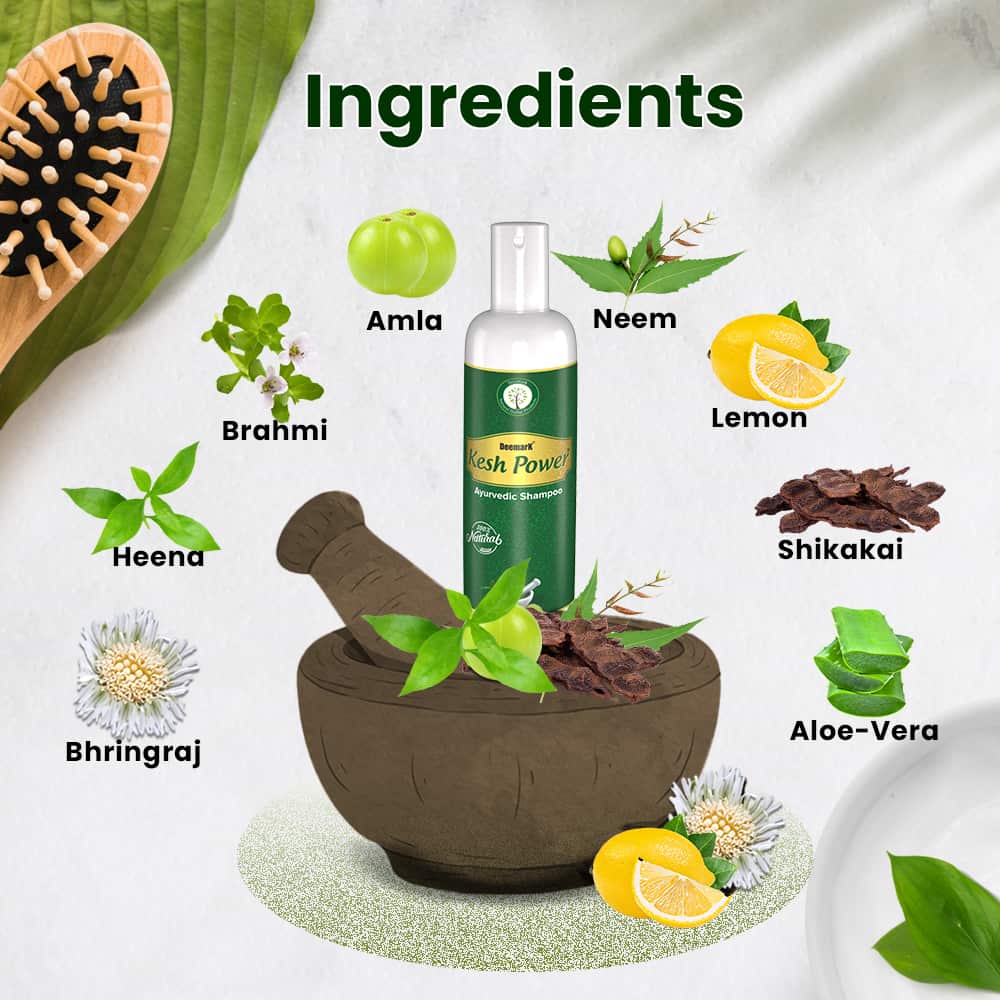 Deemark Kesh Power Ayurvedic Shampoo & Herbal Hair Oil for Healthy Hair