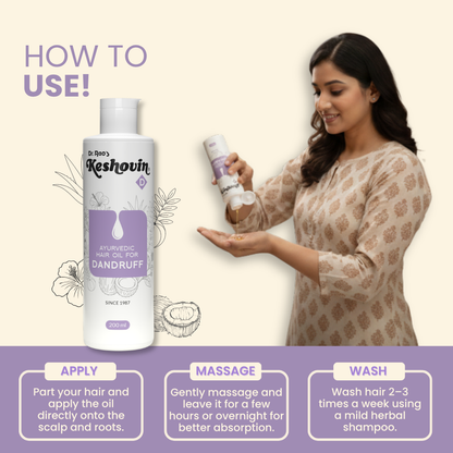 Dr. Rao's Keshovin Anti Dandruff Herbal Hair Oil