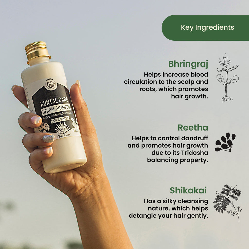 Amrutam Kuntal Care Herbal Shampoo Healthy, Natural and Dynamic Hair - 200 ml