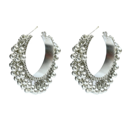 Mominos Fashion Johar Kamal Oxidised Silver-Plated Brass Finish Radha Kishan Long Necklace For Women (Silver)