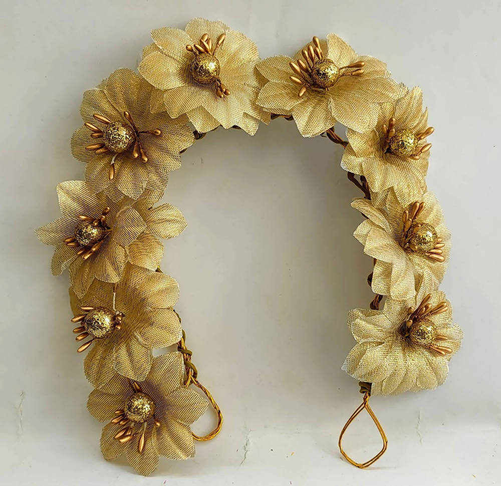 Gold Flower Hair Gajra