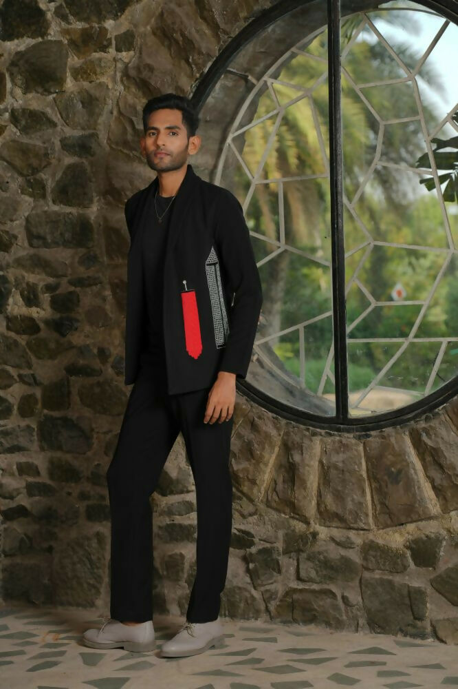 Statement Embroidered Black Co-Ord Set by Hilo Design