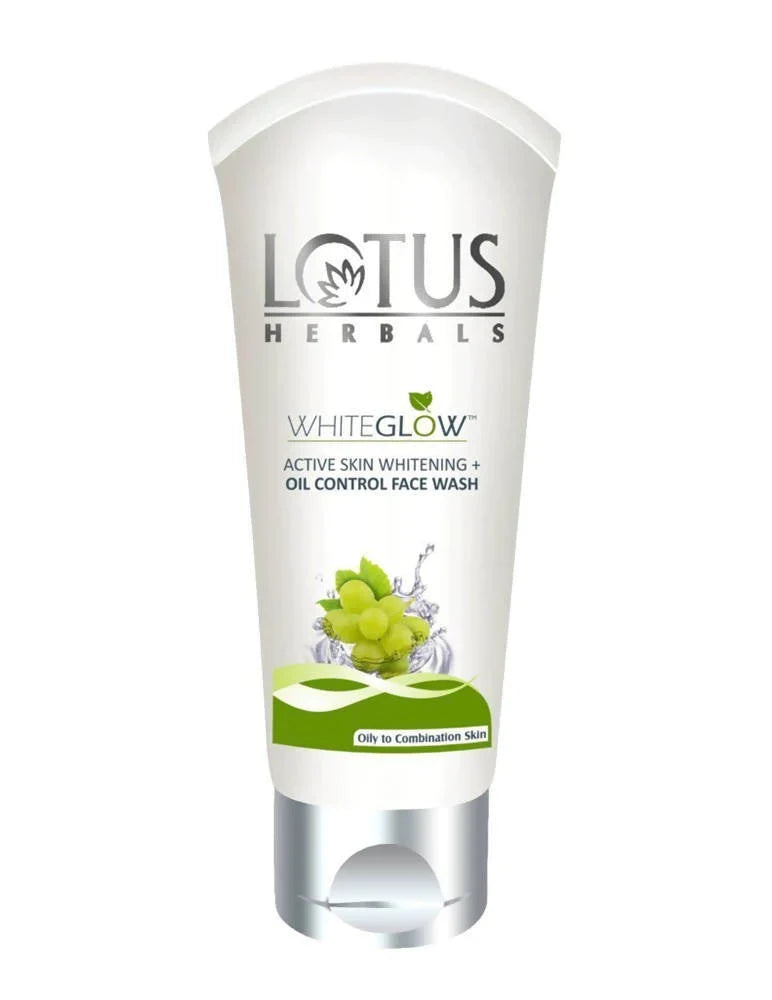 Lotus Herbals Whiteglow Active Skin Whitening + Oil Control Face Wash