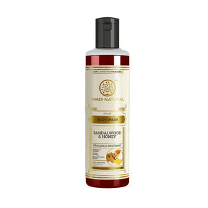 Khadi Natural Sandalwood & Honey Body Wash - 210 ml