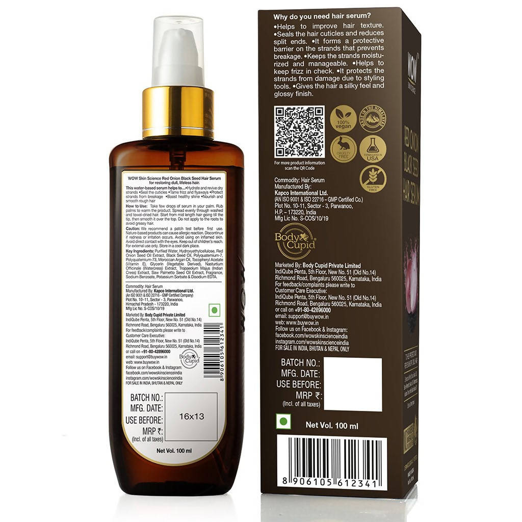 Wow Skin Science Red Onion Black Seed Hair Serum - 100 ml