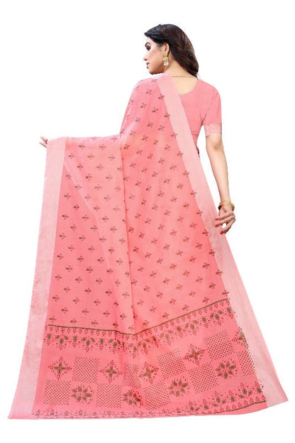 Vamika Peach Chanderi Designer Saree (DIYA PEACH)