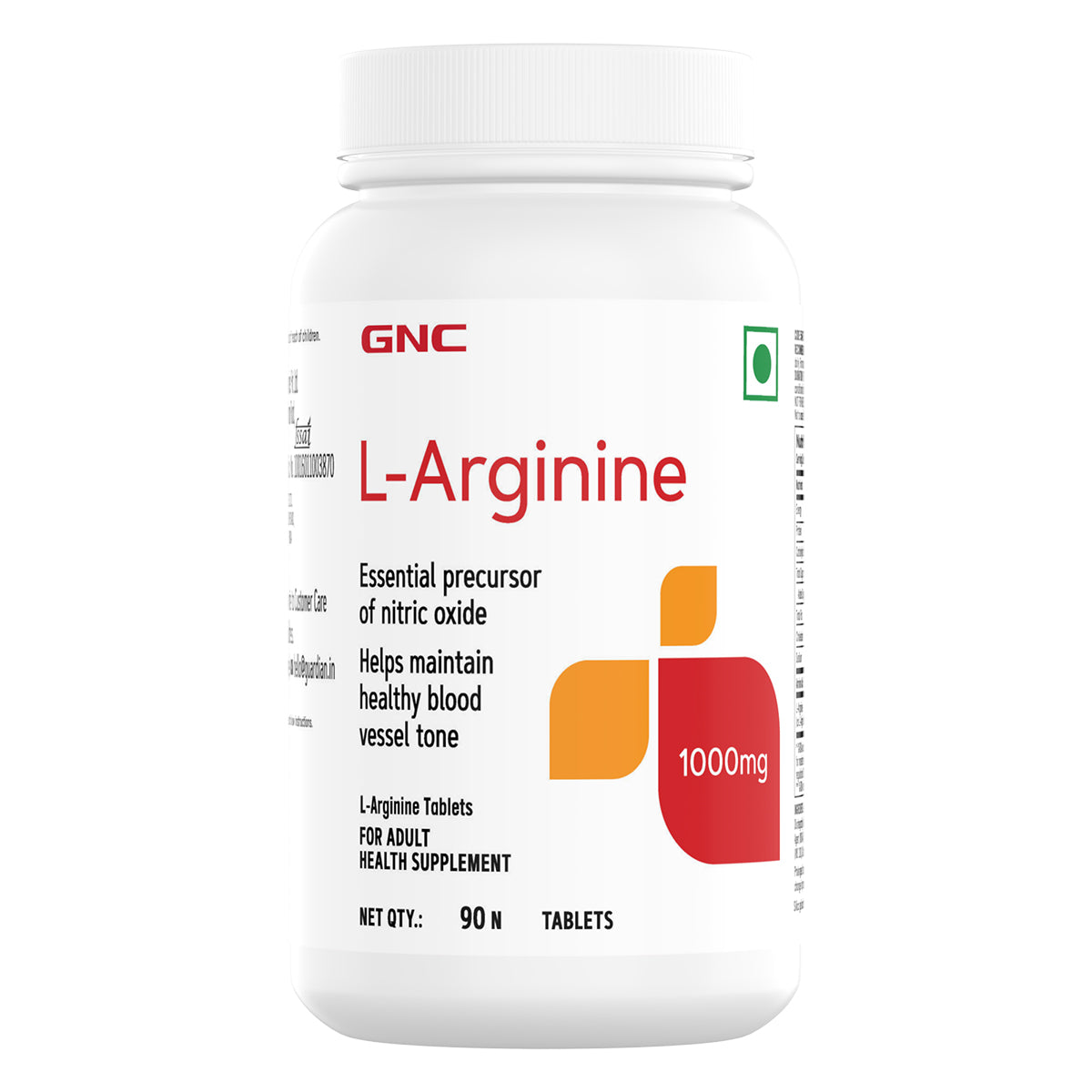 GNC L-Arginine Vegetarian Tablets 1000 mg - 90 Tabs
