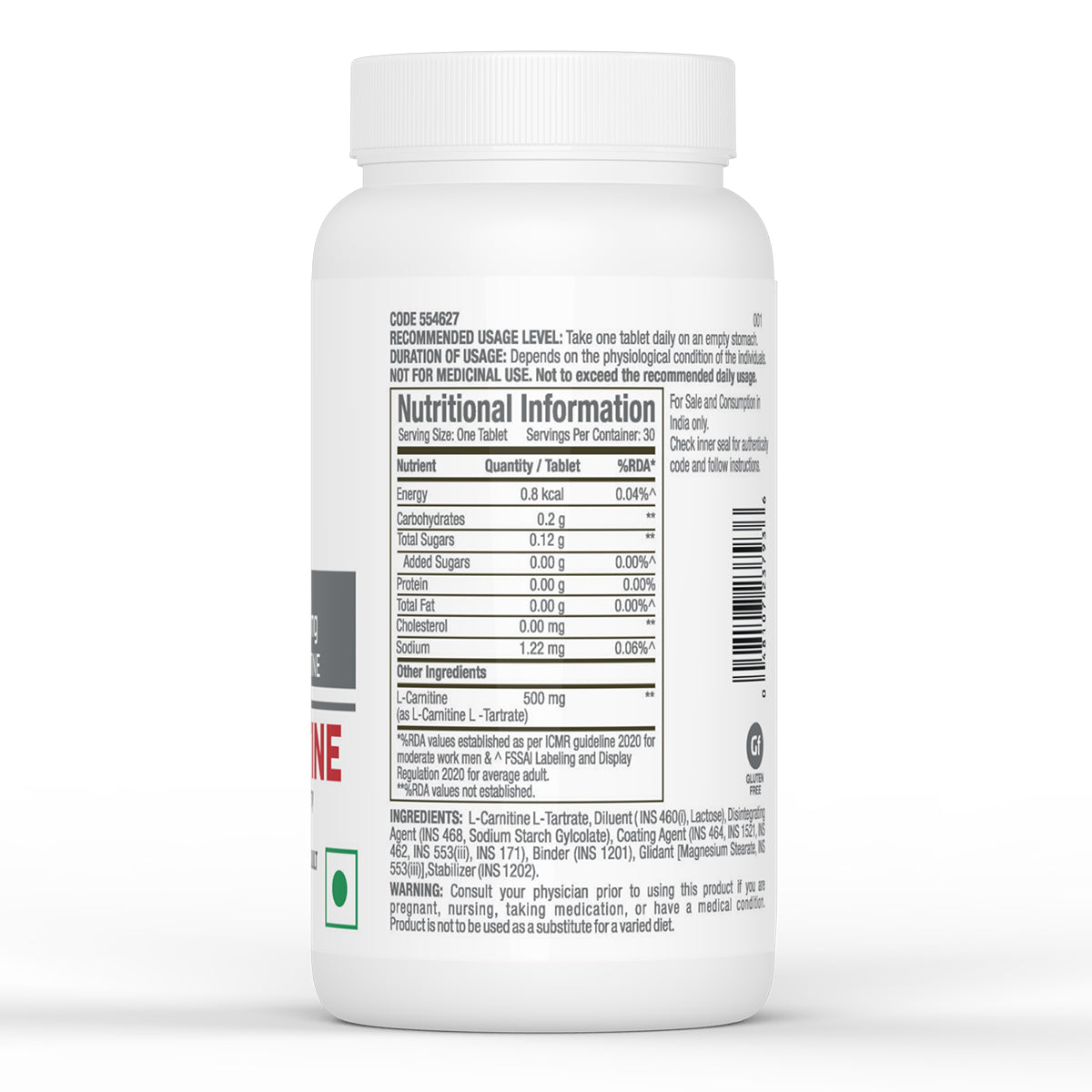 GNC Pro Performance L Carnitine Tablets 500mg