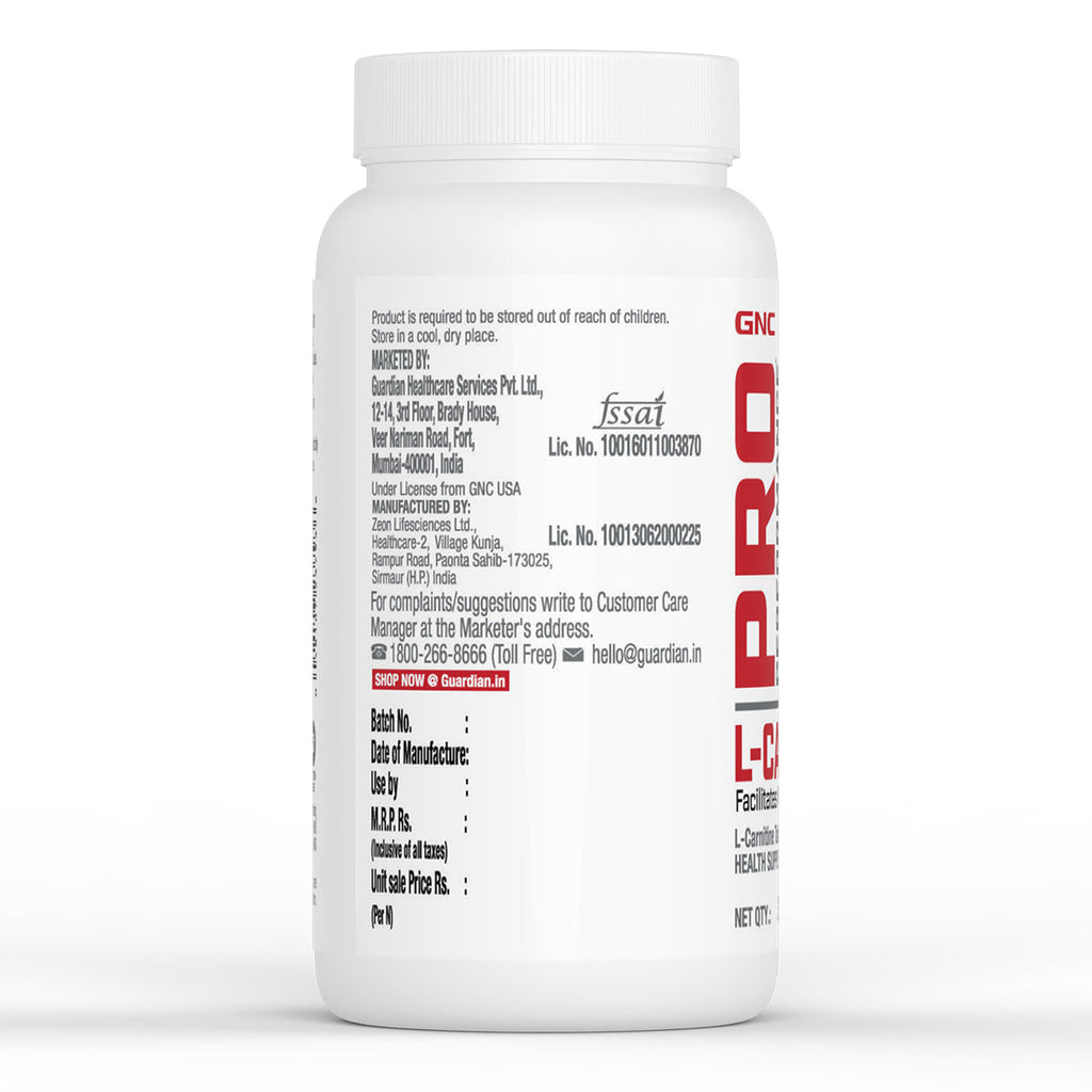 GNC Pro Performance L Carnitine Tablets 500mg