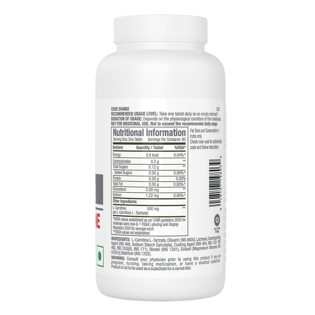 GNC Pro Performance L Carnitine Tablets 500mg