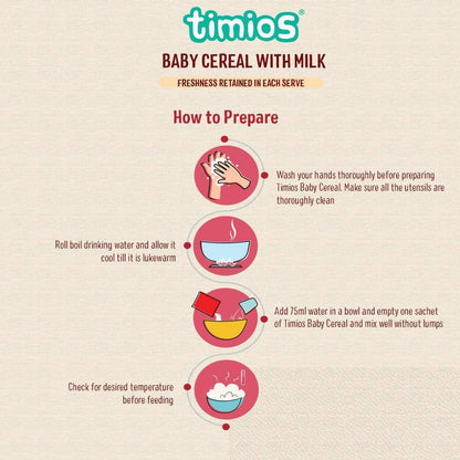 Timios Organic Rice Apple Baby Cereal