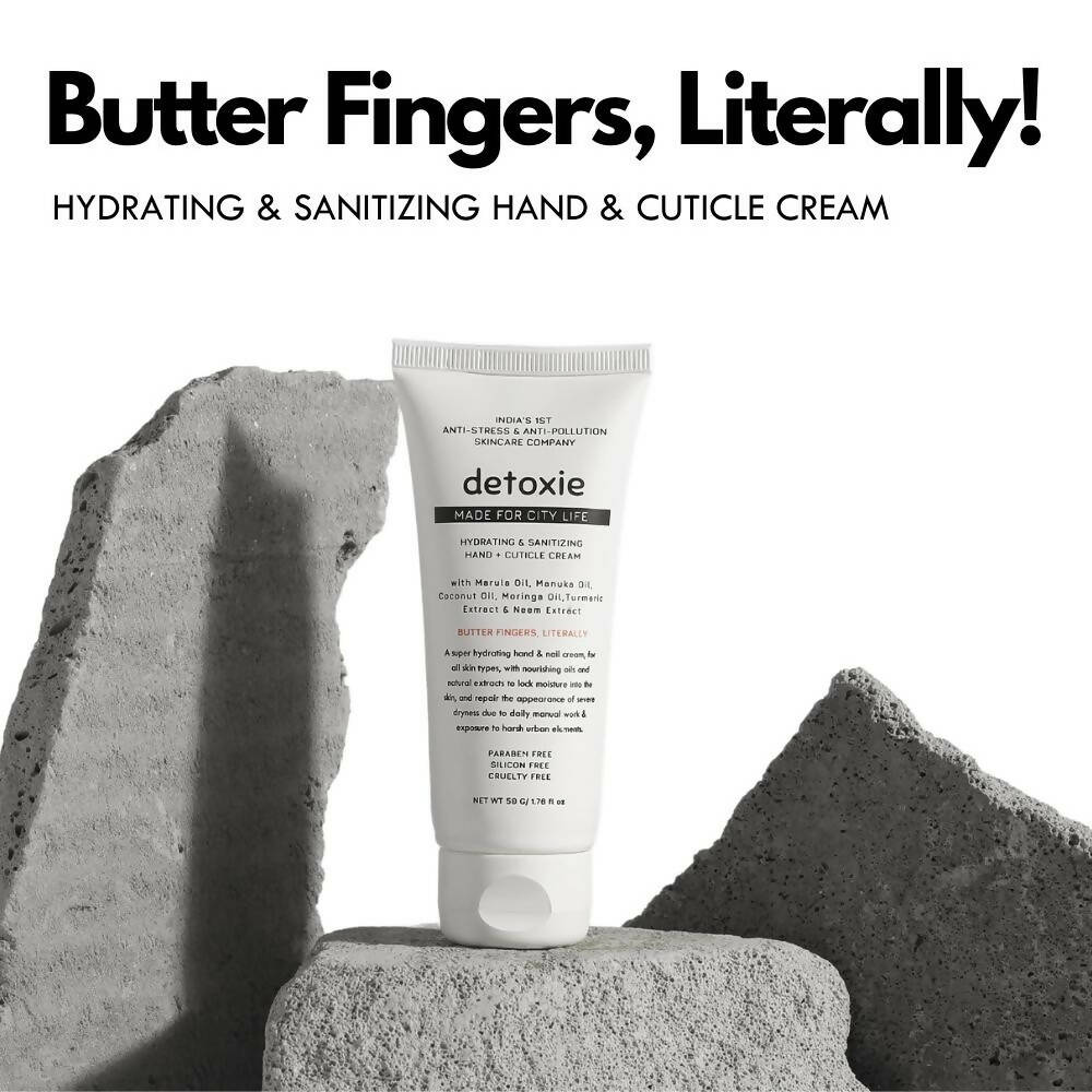 Detoxie Hydrating & Sanitizing Hand & Cuticle Cream - 50 gms
